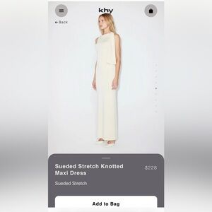 NWT Khy Sueded Stretch Knotted Maxi Dress